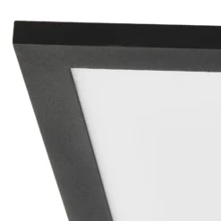 Lindby LED-Panel Lamin, schwarz, 120cm, CCT, dimmbar, Remote
