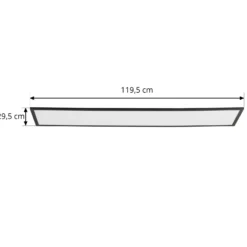 Lindby LED-Panel Lamin, schwarz, 120cm, CCT, dimmbar, Remote