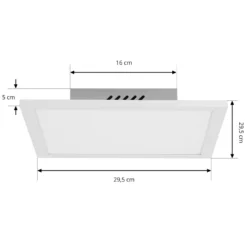 Lindby LED-Panel Lamin, weiß, 30 cm, CCT, dimmbar, Remote