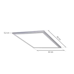 Lindby LED-Panel Livel, CCT, 62 cm x 62 cm, Fernbedienung
