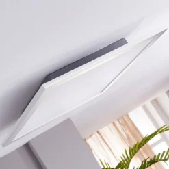 Lindby LED-Panel Livel, 2er-Set, 4.000 K, 40 x 40 cm, silber