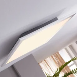 Lindby LED-Panel Livel, 2er-Set, 4.000 K, 40 x 40 cm, silber