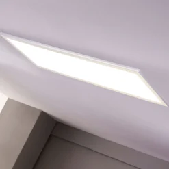Lindby LED-Panel Livel, 4000K, 80 cm x 30 cm, silber, Metall