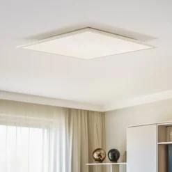 Lindby LED-Panel Livel, 4000K, 62 cm x 62 cm, silber, Metall