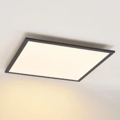 Lindby LED-Panel Nelios, 62 x 62 cm, CCT, schwarz, Metall