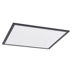 Lindby LED-Panel Nelios, 62 x 62 cm, 4.000K, schwarz, Metall