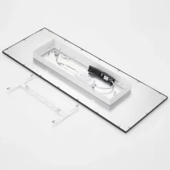 Lindby LED-Panel Nelios, 80 x 30 cm, 4.000K, schwarz, Metall