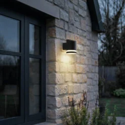 Lindby LED-Solar-Außenwandleuchte Bentlas, anthrazit, IP44