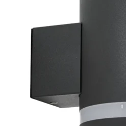 Lindby LED-Solar-Außenwandleuchte Bentlas, anthrazit, IP44