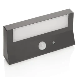 Lindby LED-Solar-Außenwandleuchte Maresia, Sensor, anthrazit