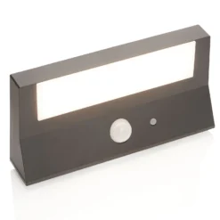 Lindby LED-Solar-Außenwandleuchte Maresia, Sensor, anthrazit