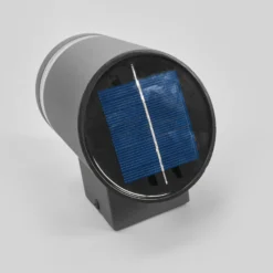 Lindby LED-Solar-Außenwandleuchte Melinda, 9 cm, Edelstahl