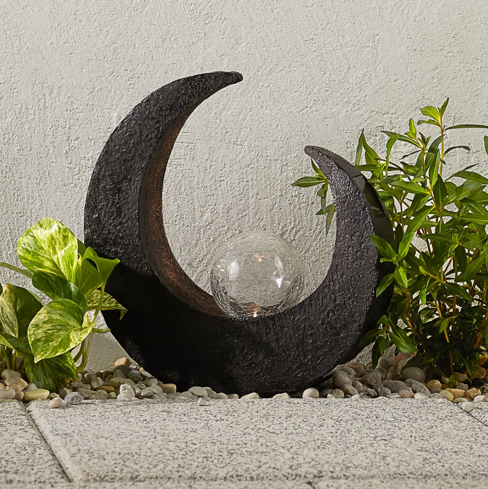 Lindby LED-Solar-Dekoleuchte Adem, rostbraun, Glas, 31 cm