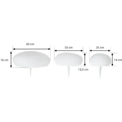 Lindby LED-Solar-Dekoleuchte Liedra, 3er Set, RGBW, dimmbar