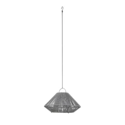 Lindby LED-Solarhängelampe Austas, grau, Ø 50 cm, USB, IP54