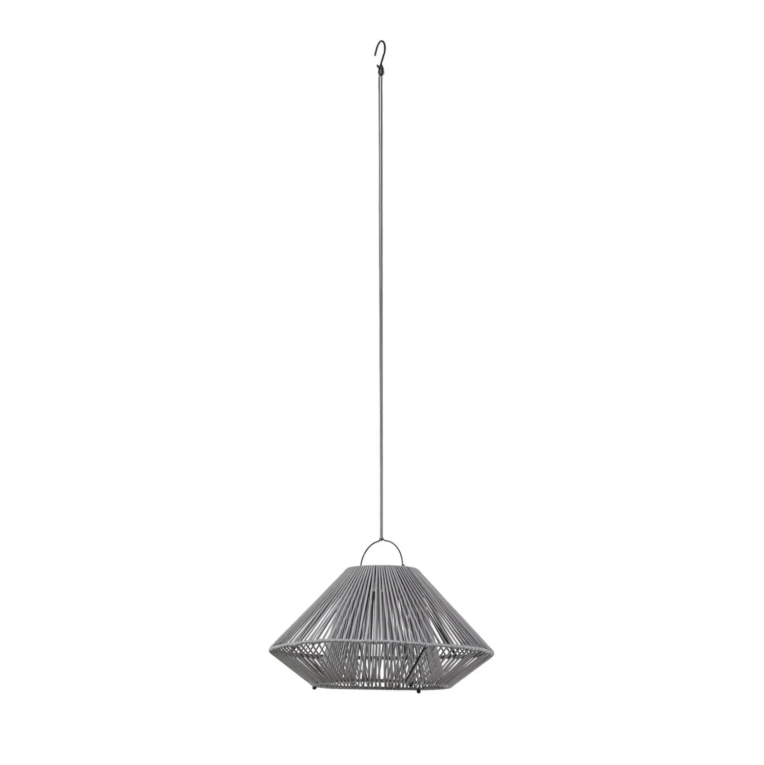 Lindby LED-Solarhängelampe Austas, grau, Ø 50 cm, USB, IP54