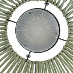Lindby LED-Solarhängelampe Austas, grün, Ø 50 cm, USB, IP54