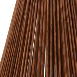 Lindby LED-Solarleuchte Amaria, Rattan, dunkel, Ø 27 cm