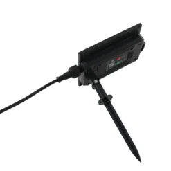 Lindby LED-Solarleuchte Brindley, schwarz, Glas, IP65