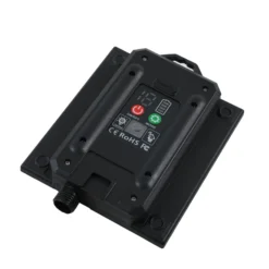 Lindby LED-Solarleuchte Sabriel, gerade, schwarz, Alu, 3000K