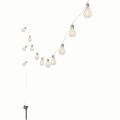 Lindby LED-Solar-Lichterkette Lampini, 200 cm, schwarz, IP44