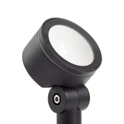 Lindby LED-Solar-Strahler Raide, Sensor, schwarz, Aluminium