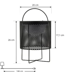 Lindby LED-Solar-Terrassenleuchte Achilleas, RGBW, schwarz