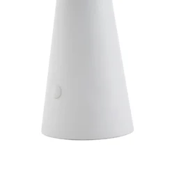 Lindby LED-Solartischlampe Lirinor, weiß, Kunststoff, Ø 13cm