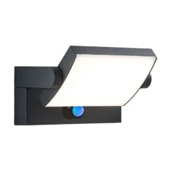 Lindby LED-Solarwandlampe Sherin, anthrazit, Sensor, IP54