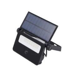 Lindby LED-Solar-Wandleuchte Rikard, schwarz, Edelstahl