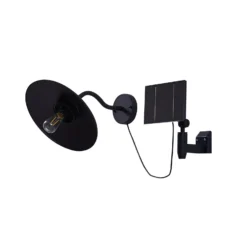 Lindby LED-Solarwandleuchte Virane, schwarz, Aluminium