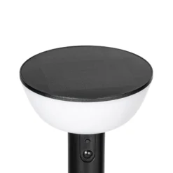 Lindby LED-Solarwegeleuchte Obintu, schwarz, 63 cm, Sensor