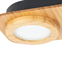 Lindby LED-Spot Joren, Holz, 38 x 16 cm, 2-flammig, 3.000 K