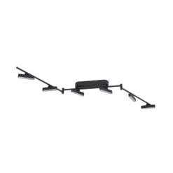 Lindby LED-Strahler Eldrin, schwarz, 6-flg., Lichtleiste