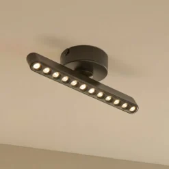 Lindby LED-Strahler Eldrin, schwarz, 1-flg., Lichtpunkte