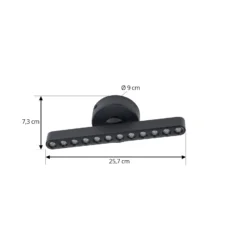 Lindby LED-Strahler Eldrin, schwarz, 1-flg., Lichtpunkte