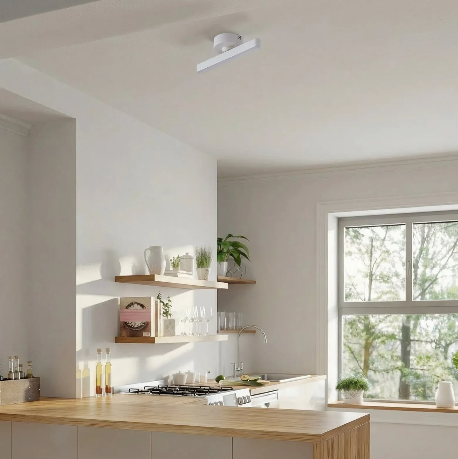 Lindby LED-Strahler Eldrin, weiß, 1-flg., Lichtleiste
