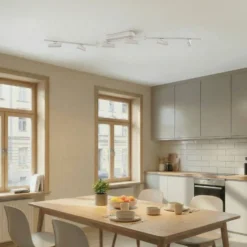 Lindby LED-Strahler Eldrin, weiß, 6-flg., Lichtleiste