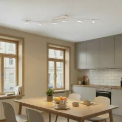 Lindby LED-Strahler Eldrin, weiß, 6-flg., Lichtleiste