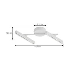 Lindby LED-Strahler Eldrin, weiß, 2-flg., Lichtpunkte