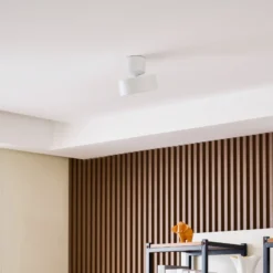 Lindby LED-Strahler Nivoria, Ø 14 cm, weiß, schwenkbar