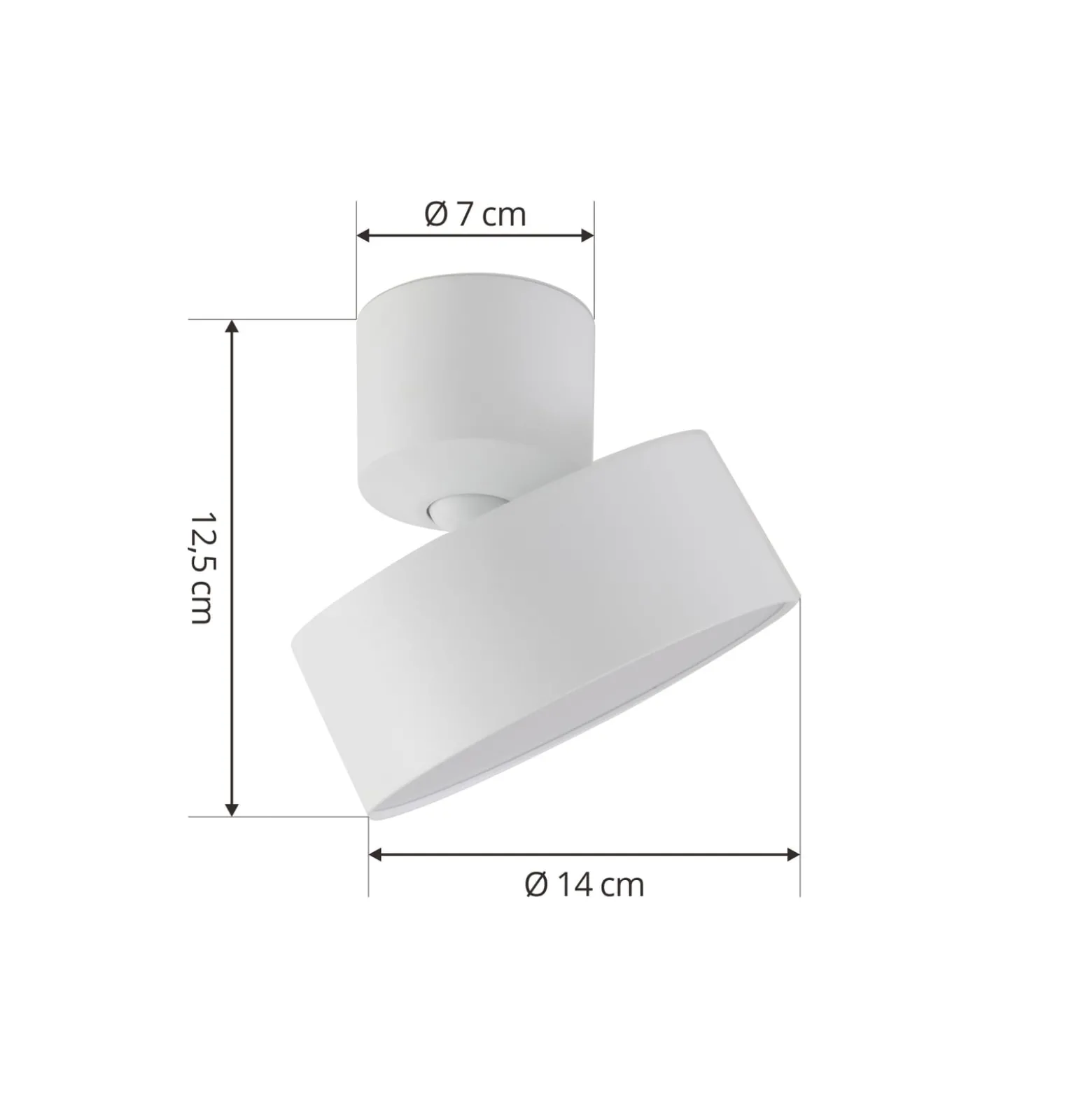 Lindby LED-Strahler Nivoria, Ø 14 cm, weiß, schwenkbar