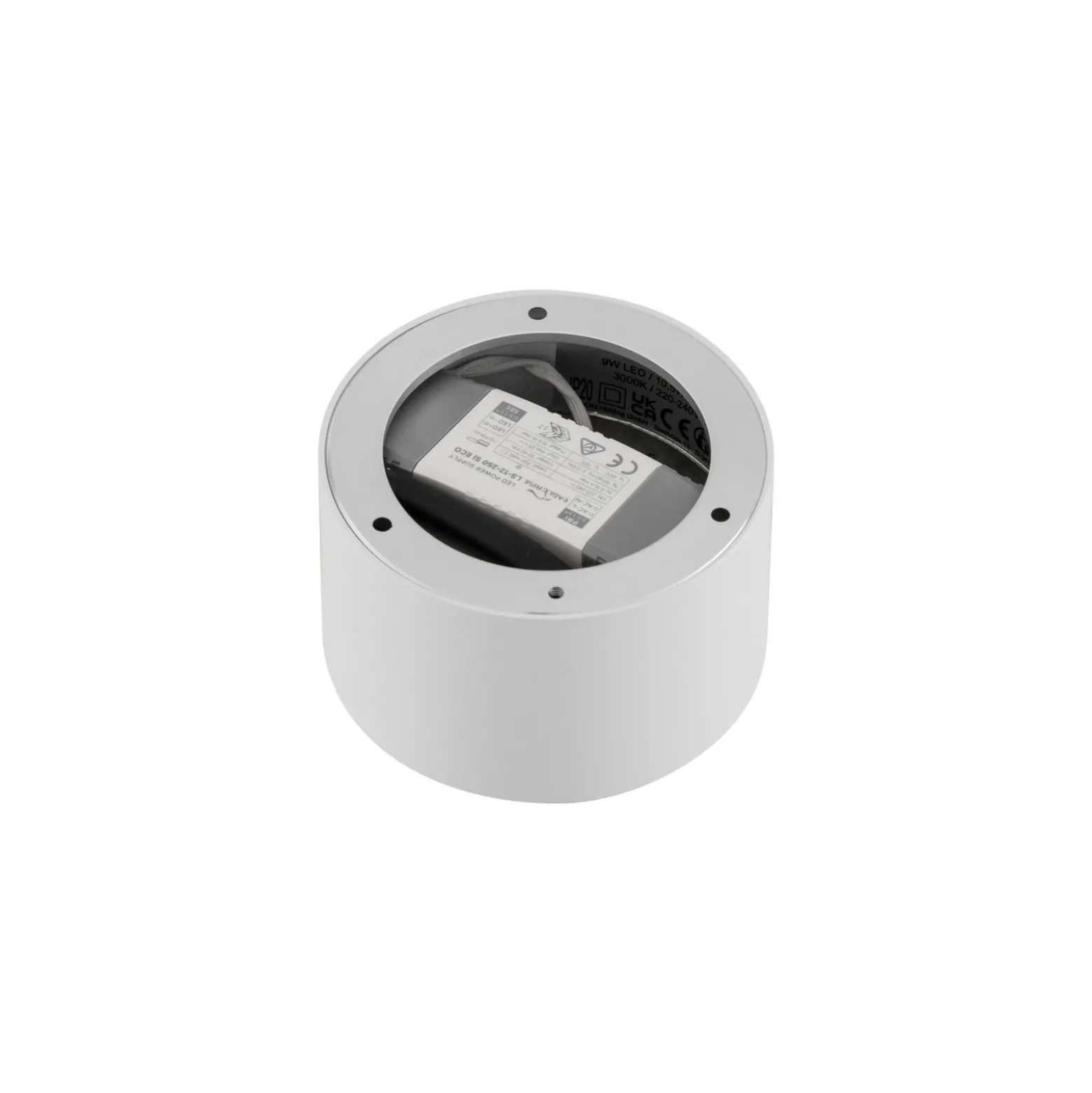 Lindby LED-Strahler Nivoria, Ø 11 cm, 9 W, weiß, Metall