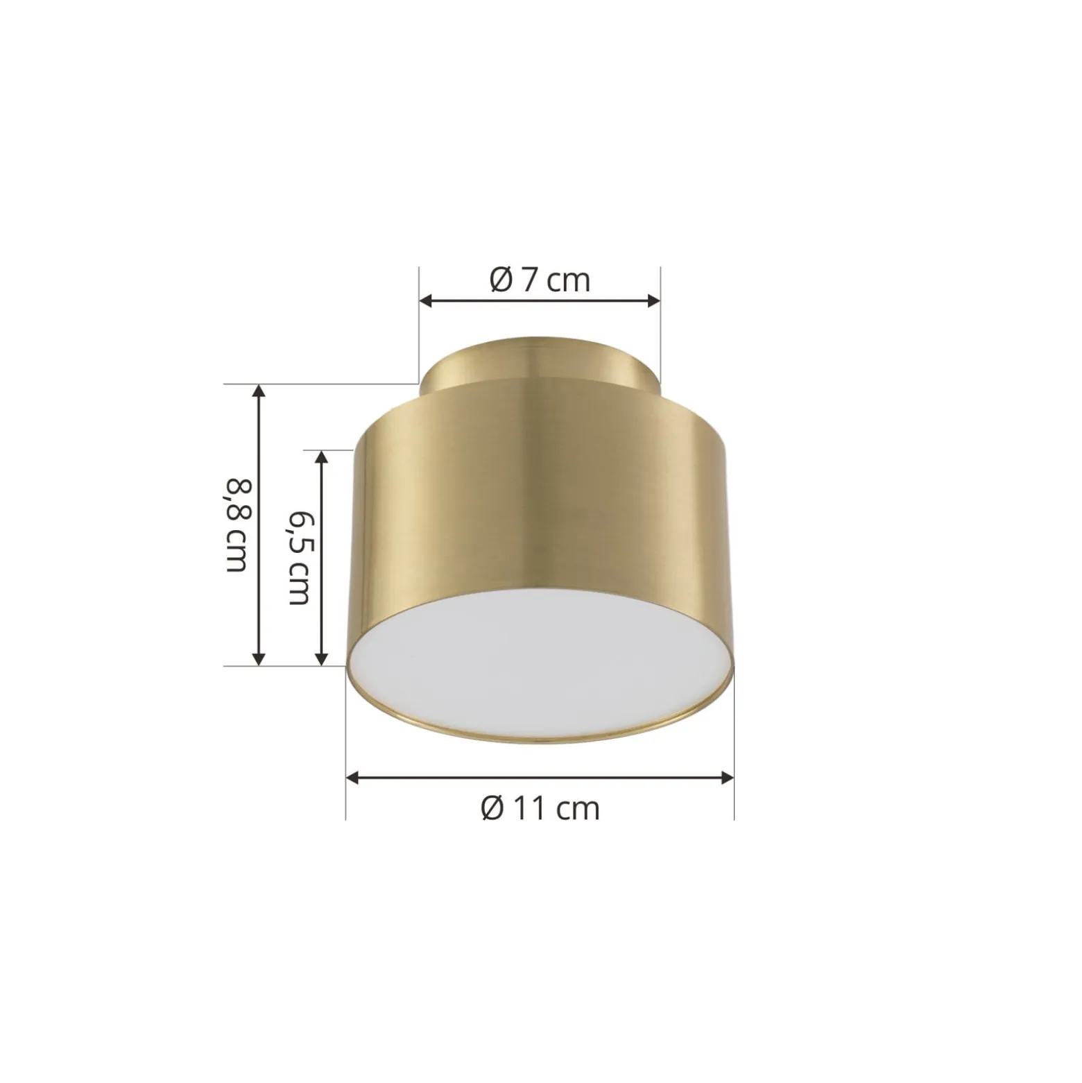 Lindby LED-Strahler Nivoria, 11 x 9 cm, goldfarben, Metall