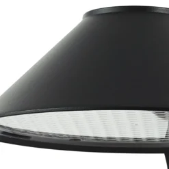 Lindby LED-Wandlampe Capelo, schwarz, Metall, Sensor, Ø20cm