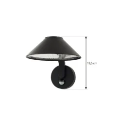 Lindby LED-Wandlampe Capelo, schwarz, Metall, Sensor, Ø20cm