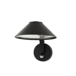 Lindby LED-Wandlampe Capelo, schwarz, Metall, Sensor, Ø20cm