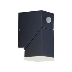 Lindby LED-Wandleuchte Sally, 15 cm, anthrazit, IP54, Sensor