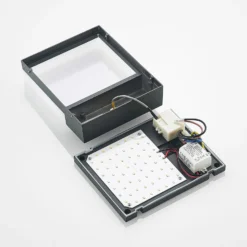 Lindby LED-Wandleuchte Vanira, anthrazit, Alu, Sensor, IP54