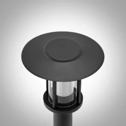 Lindby LED-Wegelampe Gregory, 76cm, Sensor, dunkelgrau, IP44